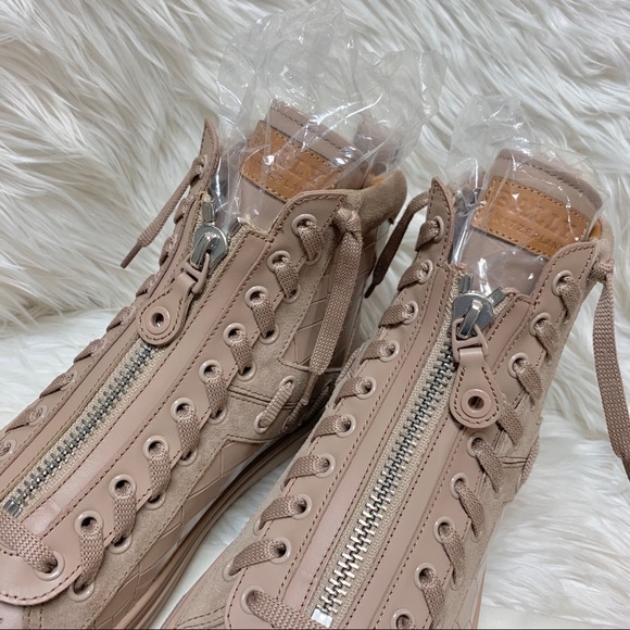 Bally Hekem Nude Leather High-Too Sneaker - Picture 3 of 8